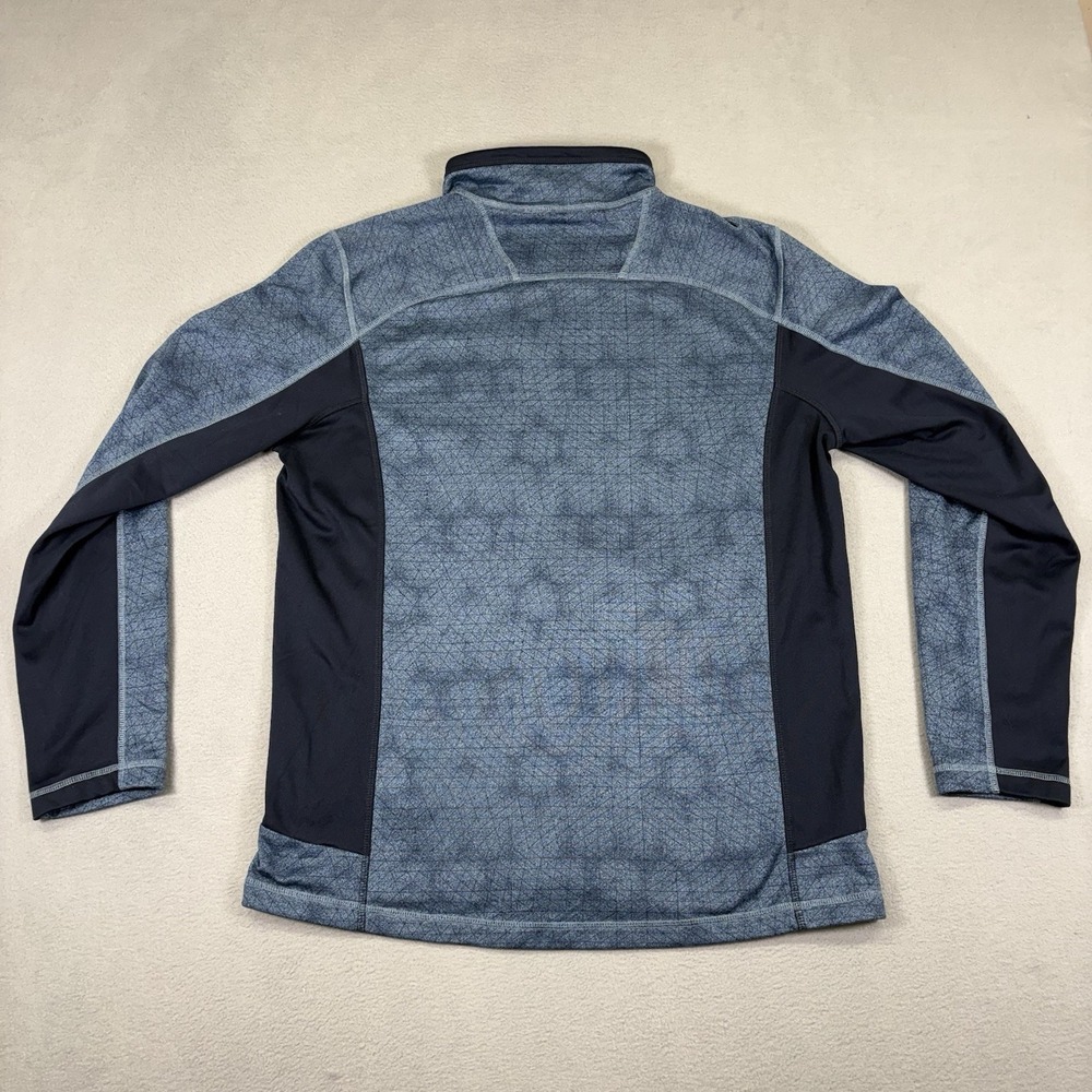 The North Face NF0A37JU Mens Large Blue Gray Textured Fleece Full Zip Jacket - Picture 2 of 8